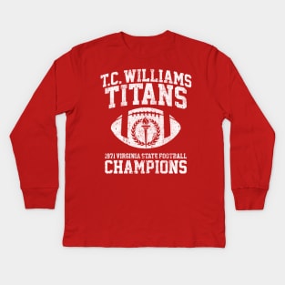 T.C. Williams Titans 1971 Football Champions Kids Long Sleeve T-Shirt